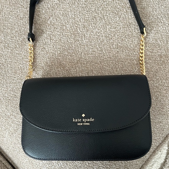 kate spade Handbags - Kate Spade Black Crossbody Bag with Gold Chain